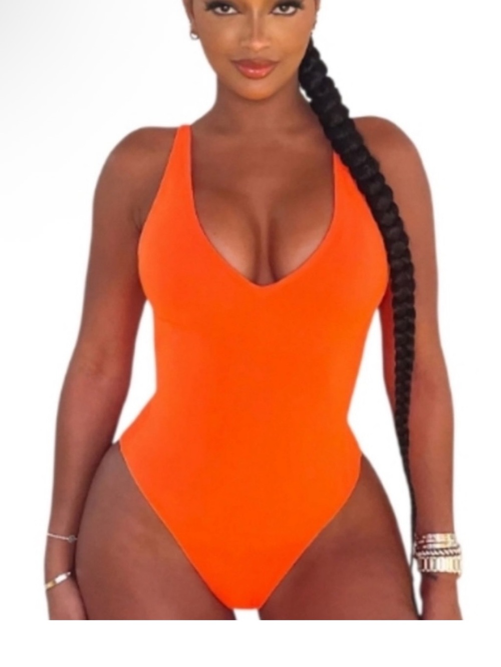 TA3 plungey swimsuit in orange 3x Reg/Long NEW $178